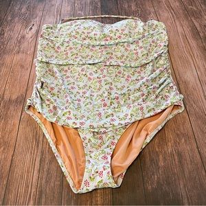 J. Crew Cloud Meadow Floral Swimsuit Size 24 NWT